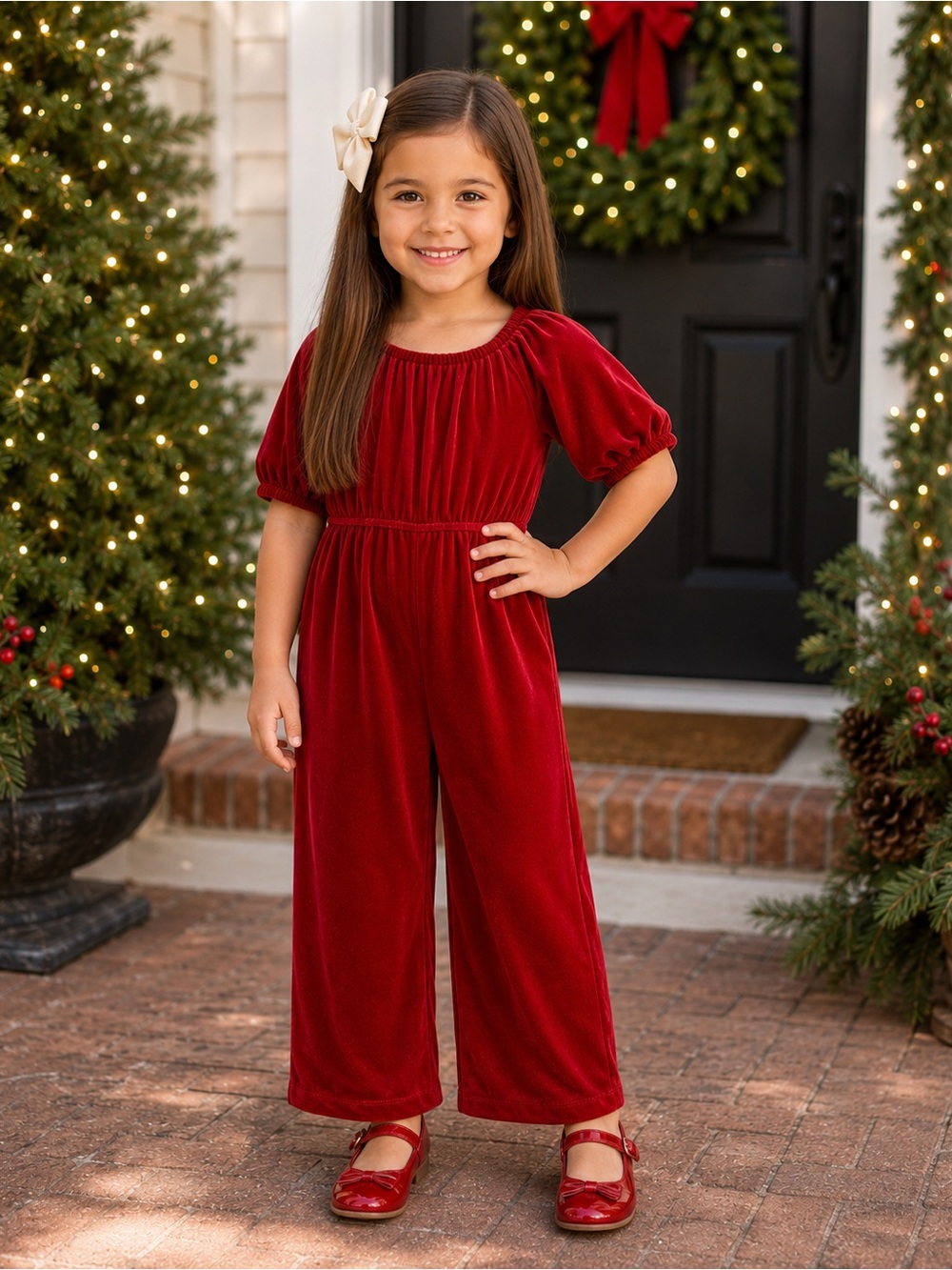 Old Navy Red Velvet jumpsuit